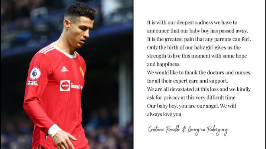 Cristiano Ronaldo thông báo mất con