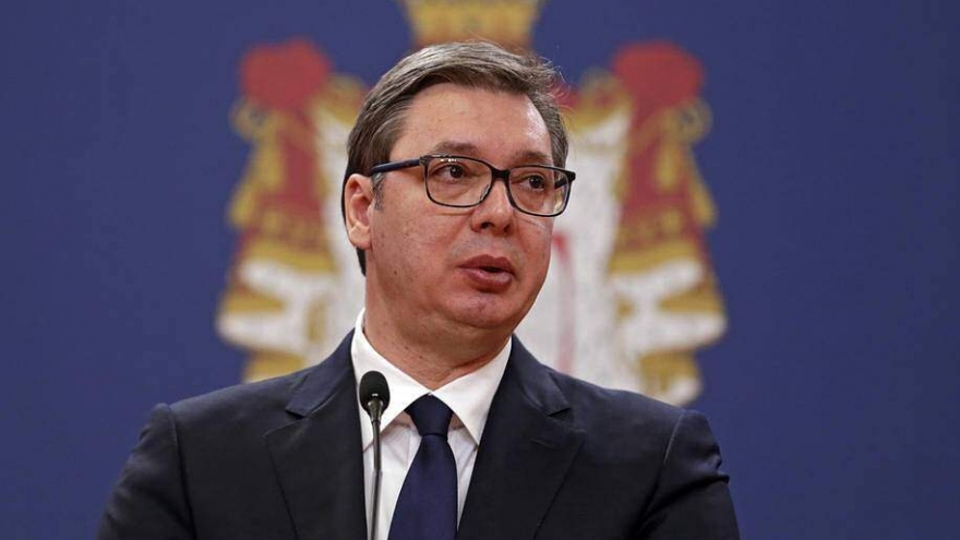 Tổng thống Serbia Aleksandar Vucic giành chiến thắng ngay vòng bầu cử đầu tiên