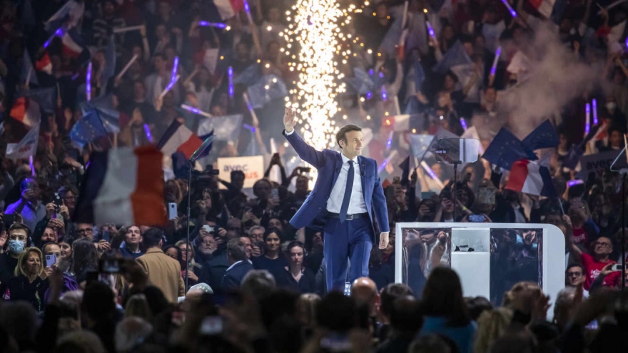 Tổng thống Pháp Macron tổ chức buổi mít tinh tái tranh cử đầu tiên