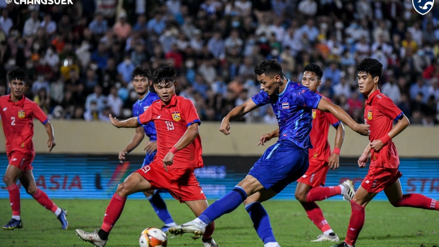 Video U23 Lào 0-1 U23 Thái Lan: Người Thái "né" U23 Việt Nam