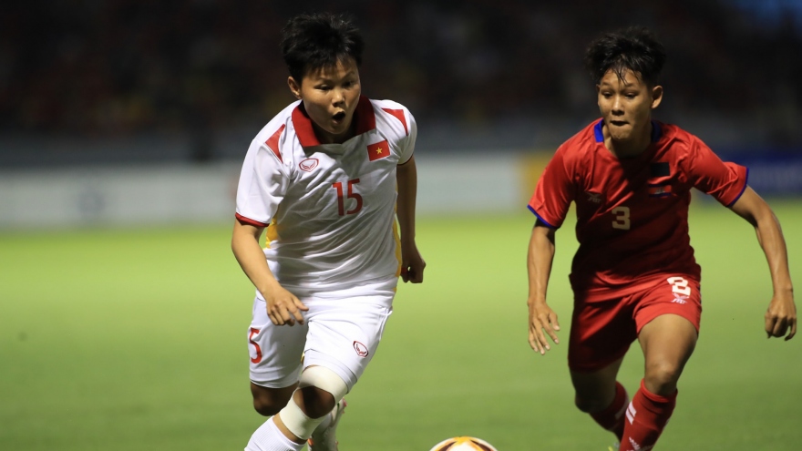 Thắng ĐT nữ Campuchia 7-0, ĐT nữ Việt Nam vào bán kết với ngôi nhất bảng A