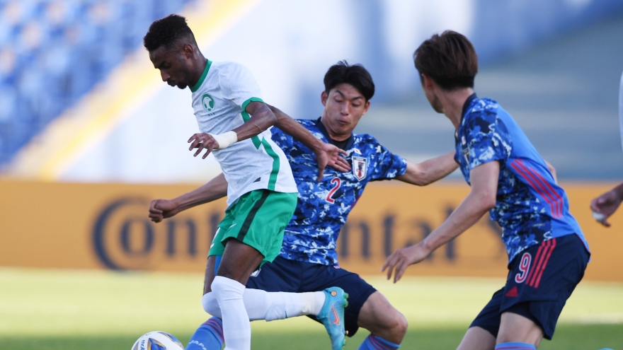 Chơi thiếu người, U23 Nhật Bản phải chia điểm với U23 Saudi Arabia