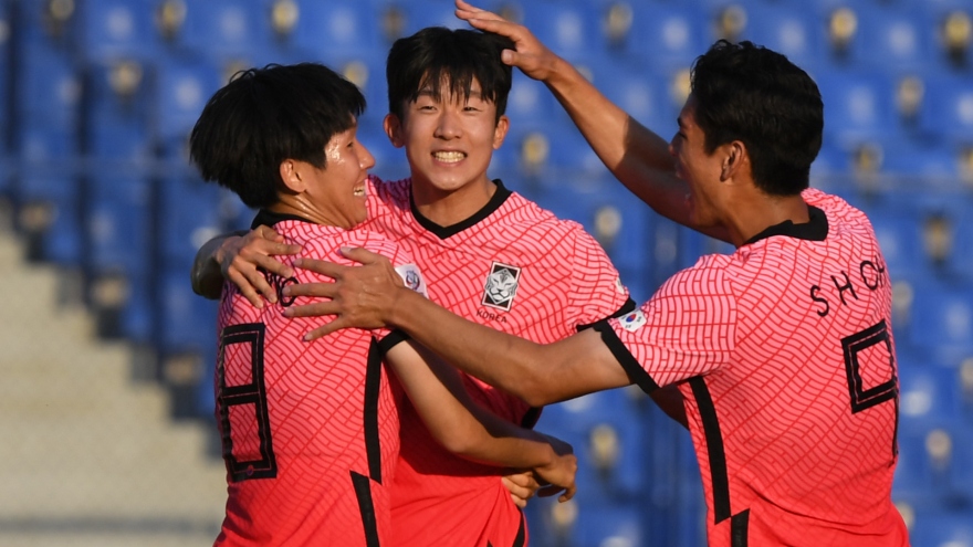 Đánh bại U23 Thái Lan, U23 Hàn Quốc cùng U23 Việt Nam vào tứ kết U23 châu Á 2022