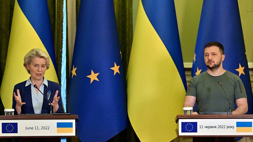Liên minh châu Âu khuyến nghị trao cho Ukraine tư cách ứng viên EU