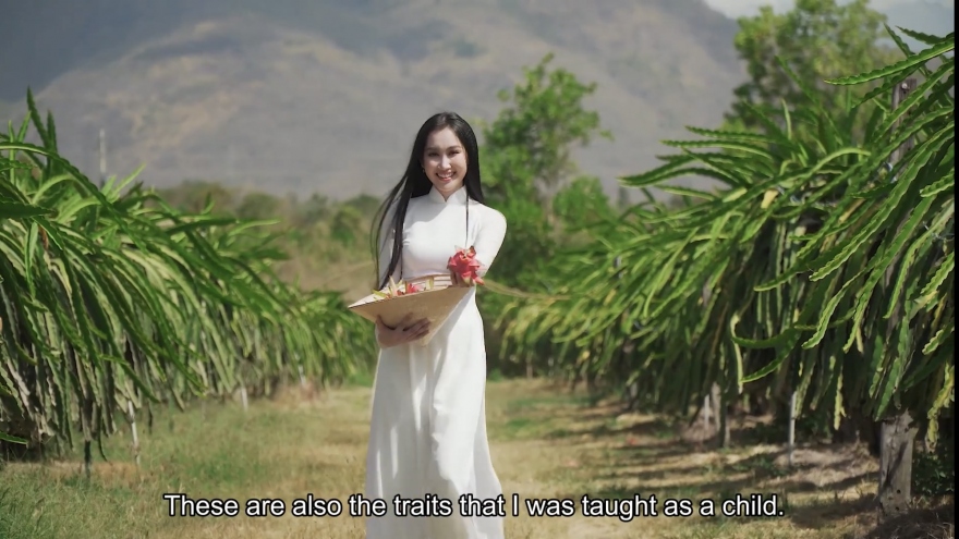Đoàn Hồng Trang tự hào giới thiệu vẻ đẹp của Việt Nam ở Miss Global qua video