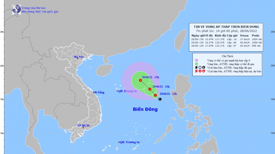 Tin áp thấp trên biển Đông