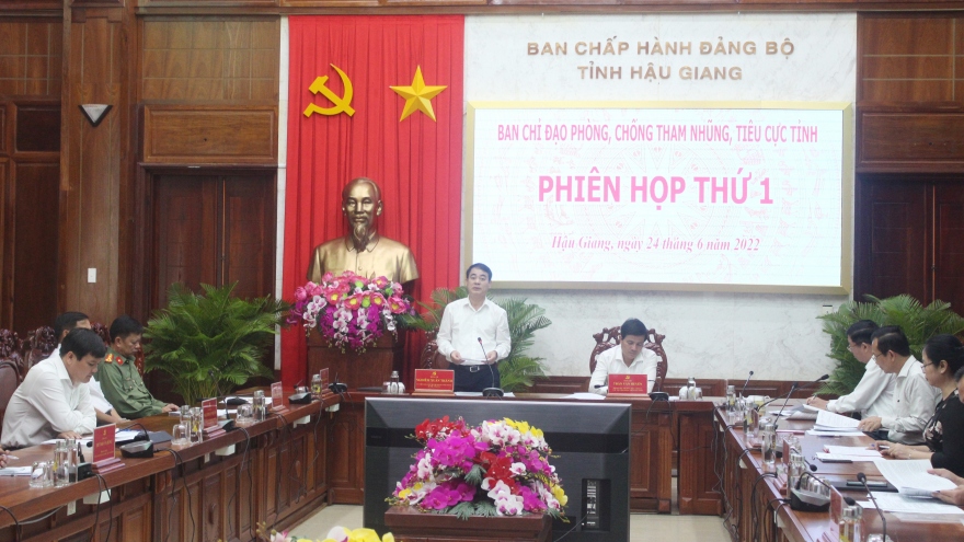 Hậu Giang thành lập Ban Chỉ đạo phòng, chống tham nhũng, tiêu cực cấp tỉnh