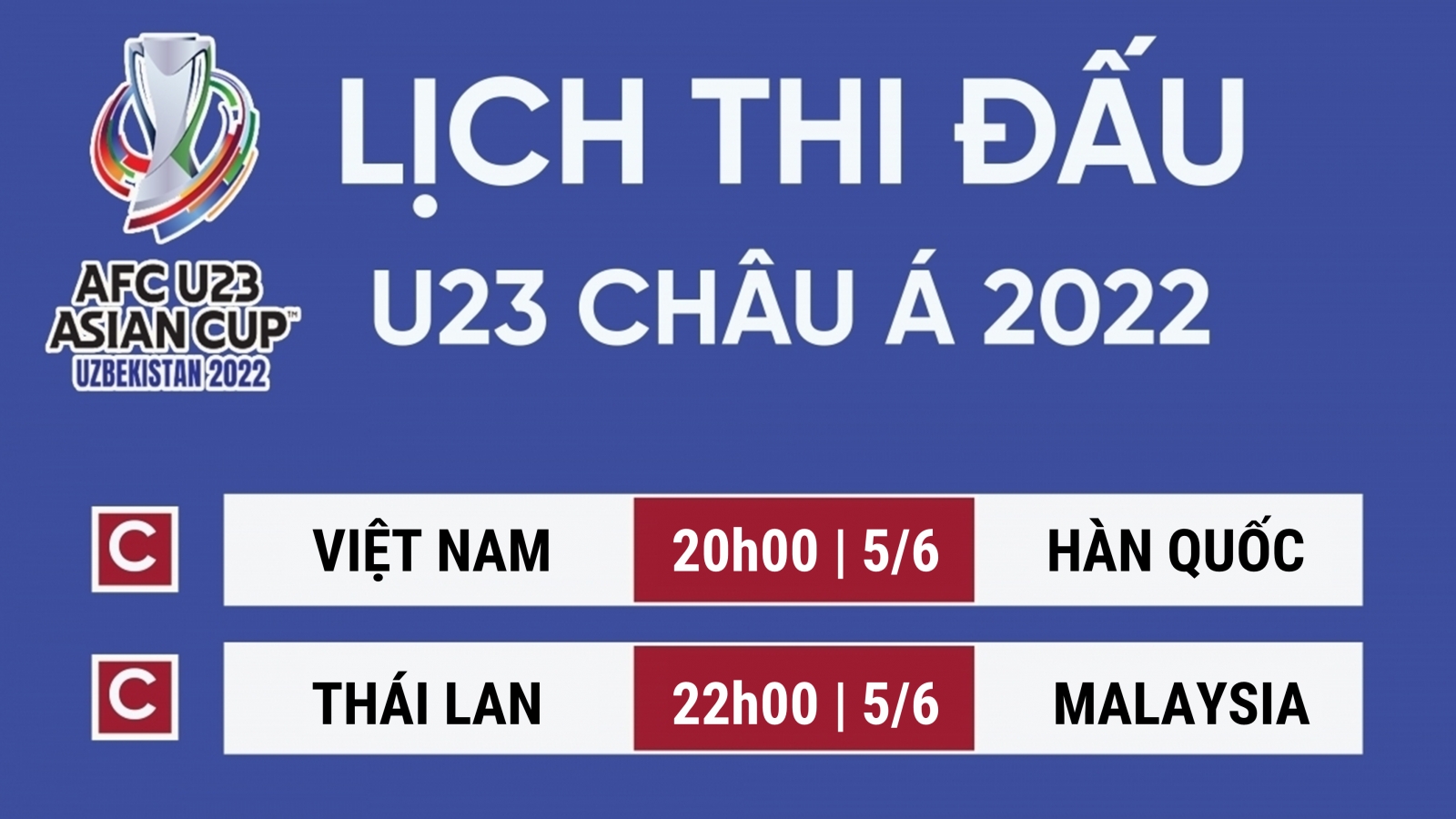 Lịch thi đấu U23 châu Á 2022 hôm nay 5/6: U23 Việt Nam chạm trán đội ĐKVĐ