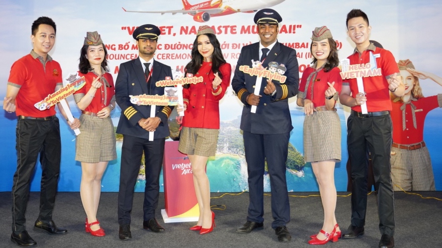 Vietjet mở đường bay TP.HCM/Hà Nội - Mumbai