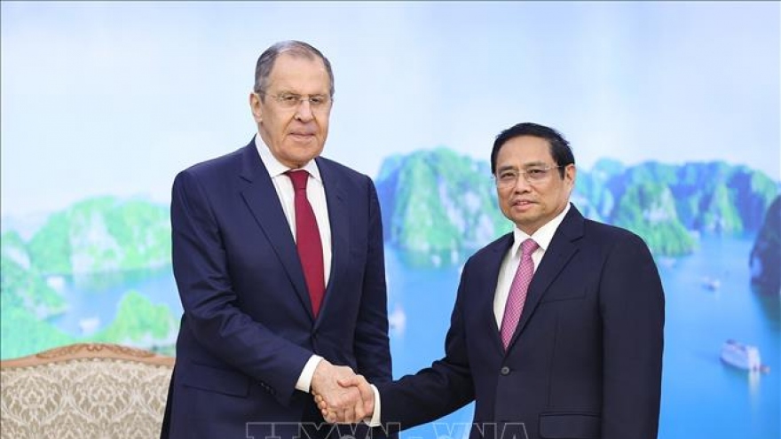 Thủ tướng Phạm Minh Chính tiếp Bộ trưởng Ngoại giao LB Nga Sergey Lavrov