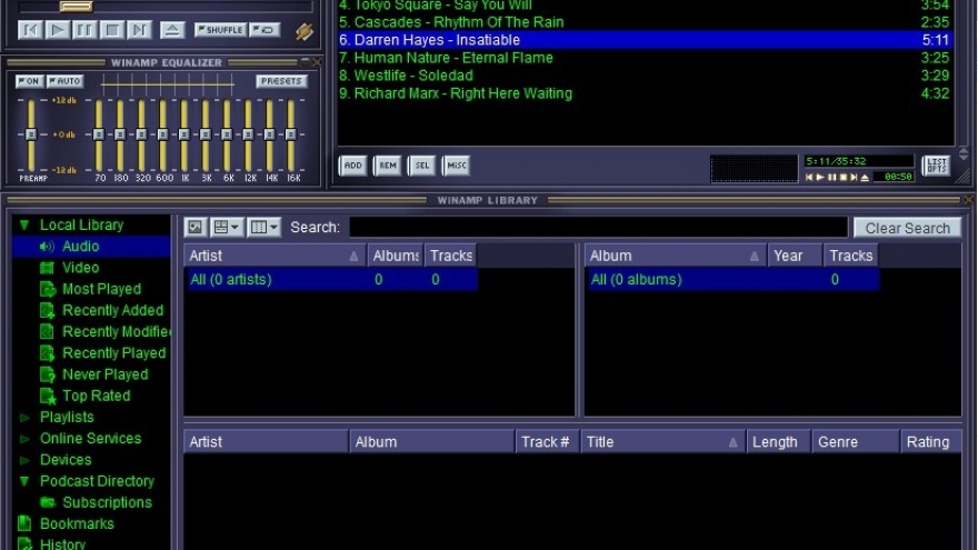 Hoài cổ với ứng dụng nghe nhạc Winamp 5.9 RC1