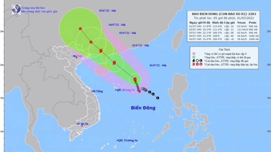 Tin khẩn cấp về cơn bão số 1: Đảo Cô Tô, Bạch Long Vĩ, gió giật cấp 9