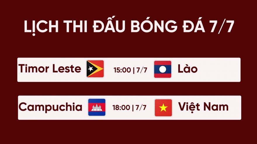 Lịch thi đấu bóng đá hôm nay 7/7: ĐT nữ Việt Nam tranh tài ở AFF Cup 2022