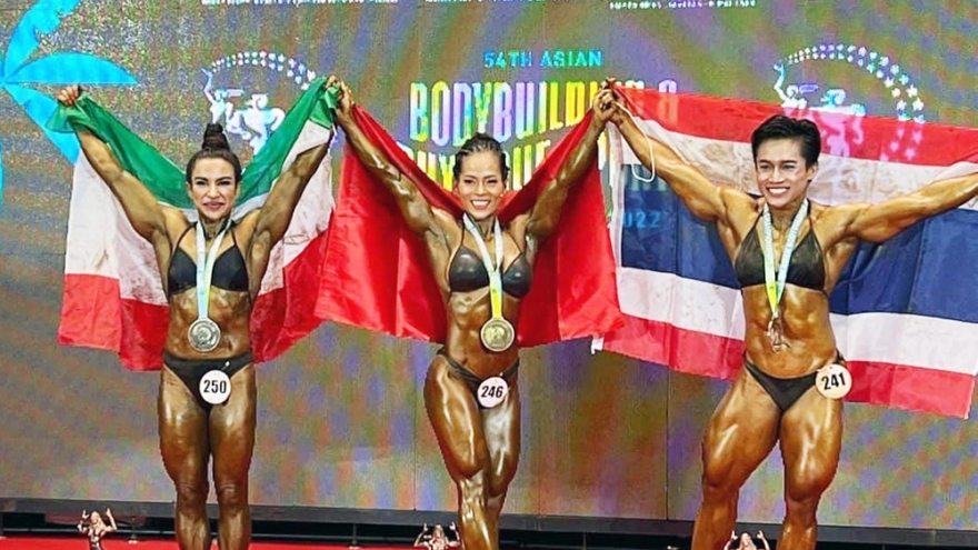 Vietnam wins four golds at Asian bodybuilding championship