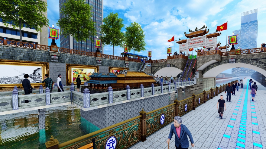 Hình ảnh 3D "kỳ quan" công viên Lịch sử - Văn hóa - Tâm linh Tô Lịch