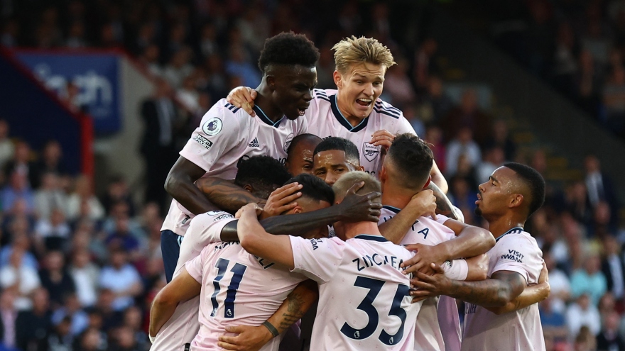 Thắng nhẹ Crystal Palace, Arsenal khởi đầu ấn tượng ở Ngoại hạng Anh 2022/2023