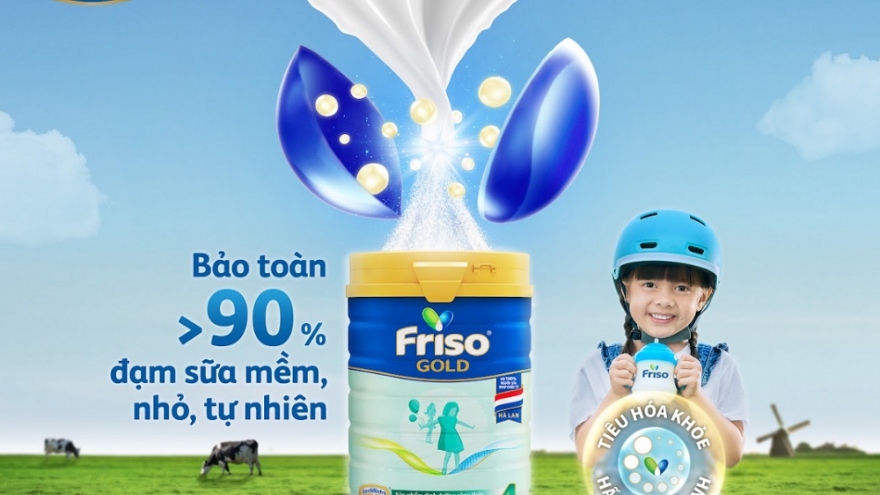 Friso tiên phong công nghệ xử lý nhiệt một lần, bảo toàn đạm mềm nhỏ tự nhiên