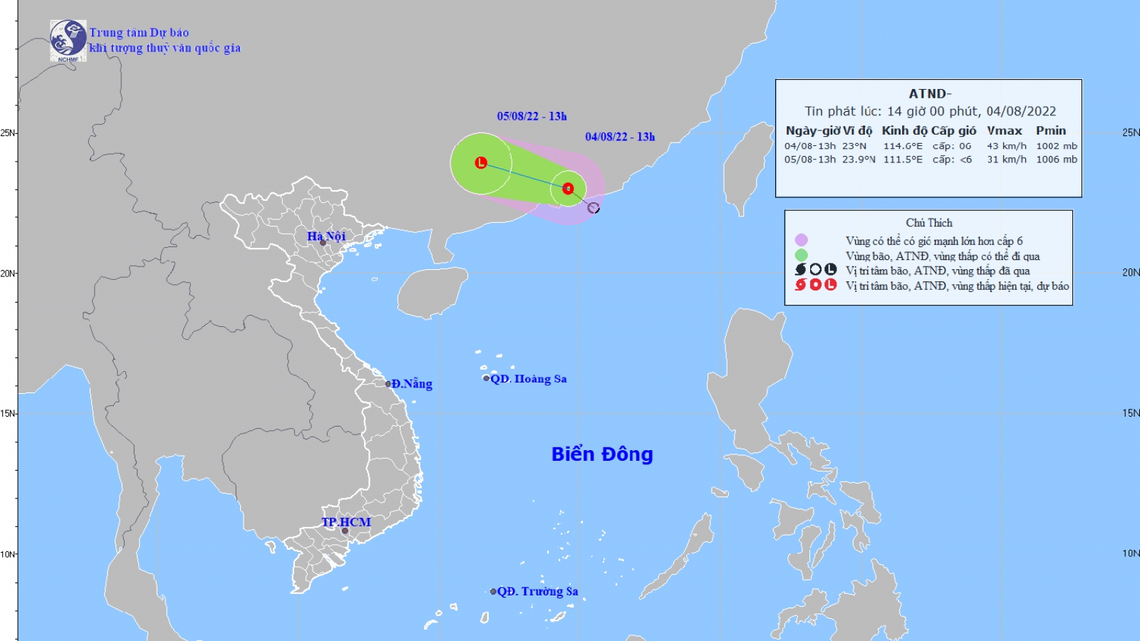 Áp thấp nhiệt đới đổ bộ vào Quảng Đông (Trung Quốc)