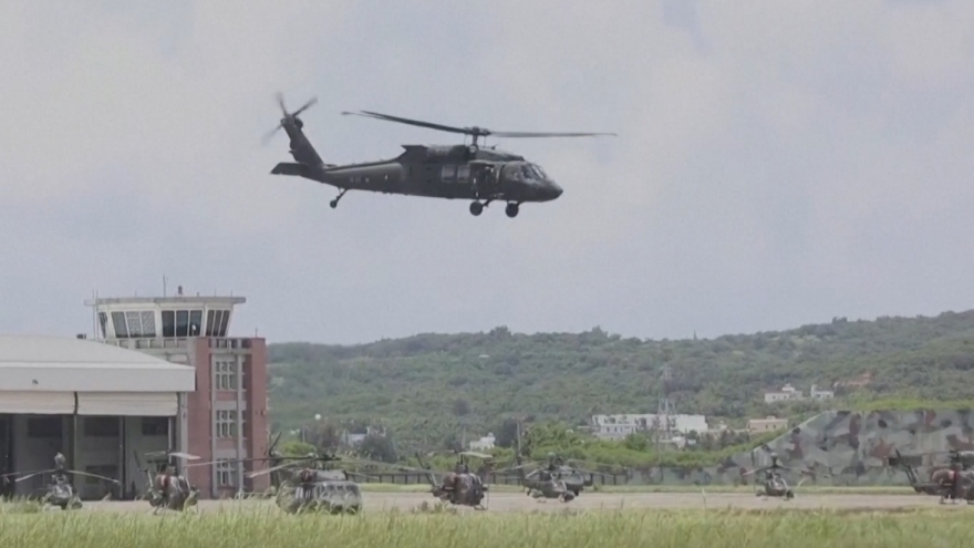 Trực thăng và UAV tham gia tập trận ở Đài Loan