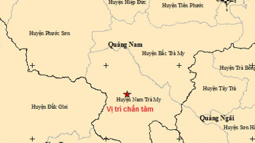 Ghi nhận nhiều trận động đất trong ngày ở Quảng Nam và Kon Tum