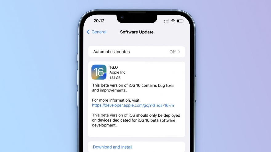 Hướng dẫn nâng cấp iPhone lên iOS 16 Public Beta 5 bản thử nghiệm