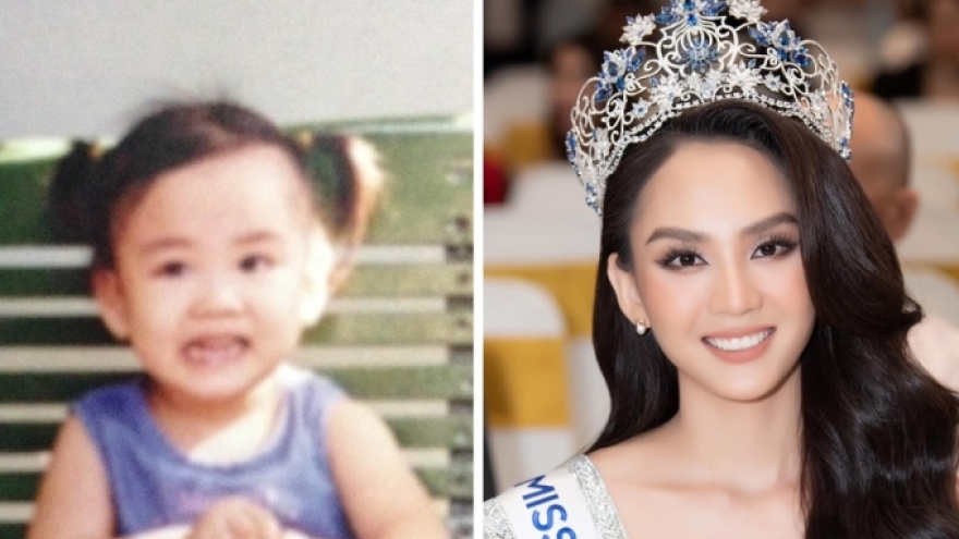 Chuyện Showbiz: Hình ảnh thời thơ ấu đáng yêu của Hoa hậu Mai Phương