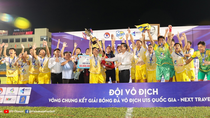 SLNA ''thống trị" các giải trẻ của bóng đá Việt Nam năm 2022 