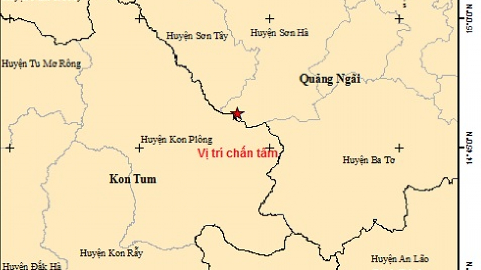 Động đất tại huyện Sơn Hà, tỉnh Quảng Ngãi