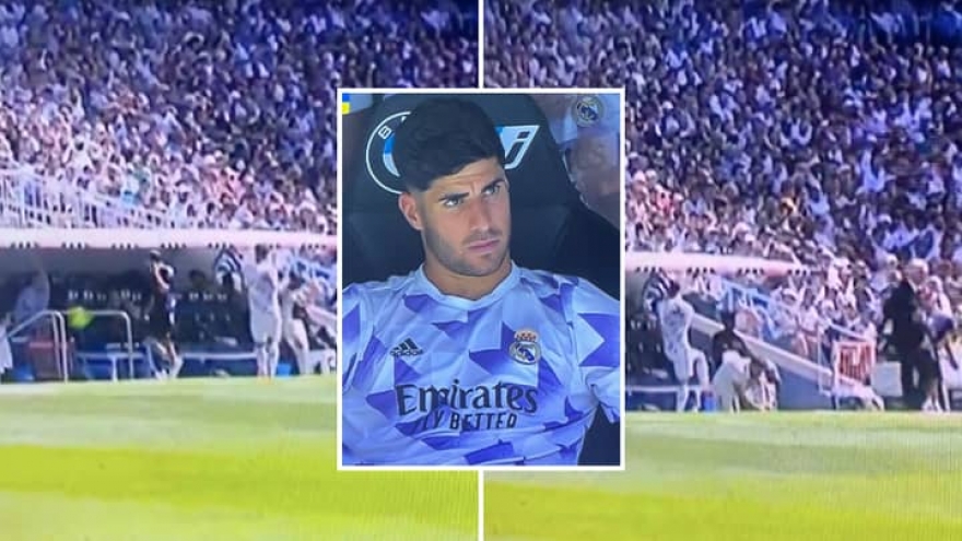 Marco Asensio ném áo, sút thùng nước vì không được vào sân