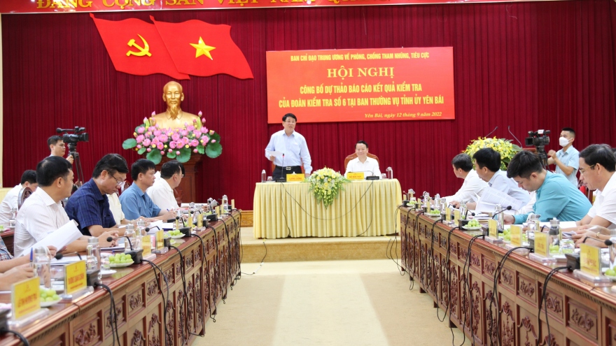 Ban Chỉ đạo TW về phòng chống tham nhũng, tiêu cực làm việc tại Yên Bái