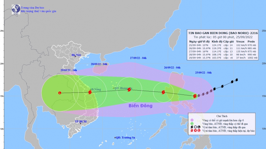 Tin mới nhất về bão Noru