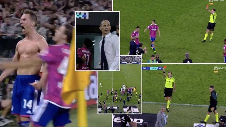 VAR và 4 tấm thẻ đỏ tạo nên cái kết "điên rồ" trong trận hòa của Juventus