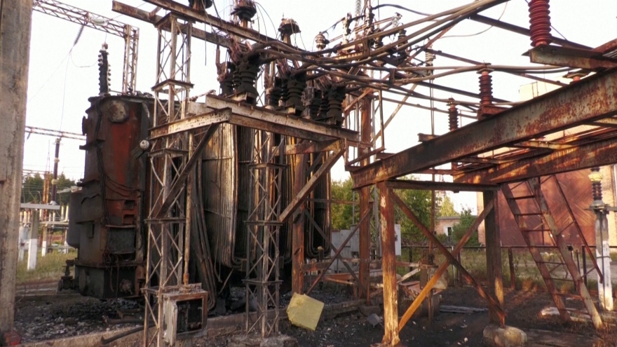 Trạm điện ở Kharkiv (Ukraine) tan hoang, chưa thể hoạt động trở lại