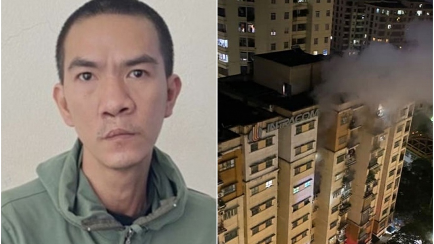 Tạm giữ hình sự kẻ đốt tủ quần áo gây cháy chung cư ở Hà Nội
