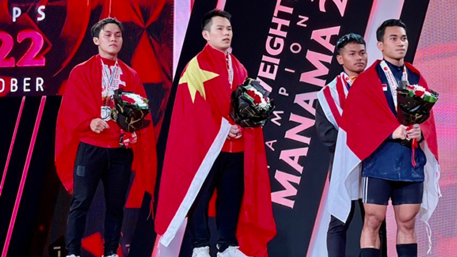 Local weightlifters win five golds at Asian championships 2022