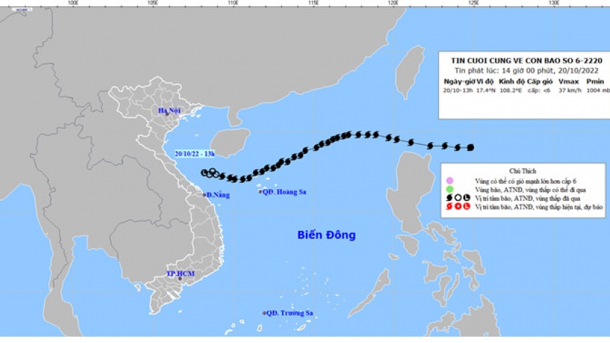 Bão số 6 tan trước khi đổ bộ vào Việt Nam