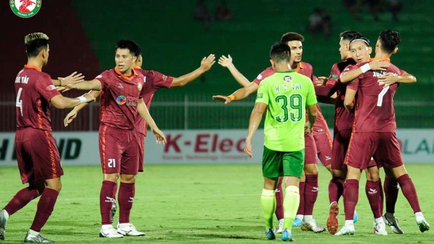 Thắng đậm Sài Gòn FC, Bình Định ''thổi lửa'' vào cuộc đua vô địch V-League