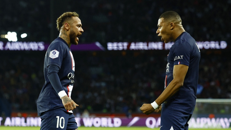 Mbappe kiến tạo cho Neymar ghi bàn, PSG thắng trận siêu kinh điển nước Pháp