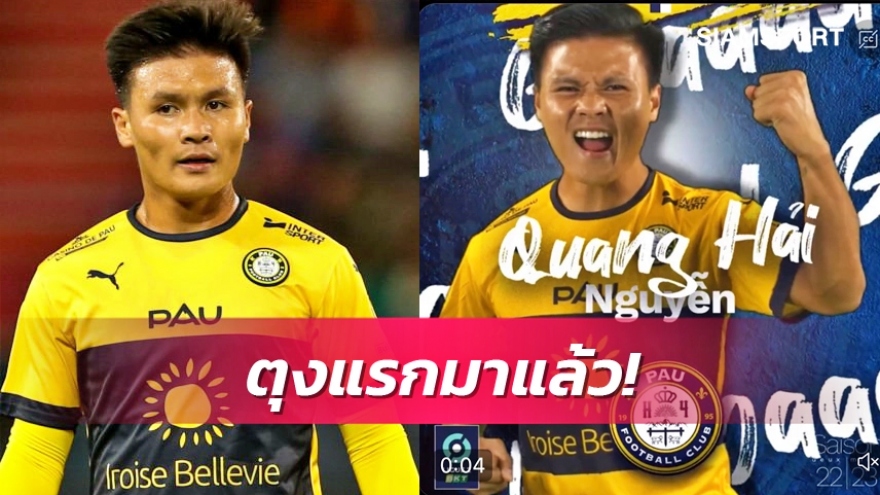 "Giải cứu" Pau FC, Quang Hải được báo Thái Lan khen ngợi