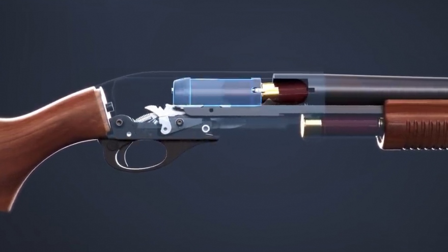 Đồ họa 3D nguyên lý hoạt động súng bắn đạn ghém