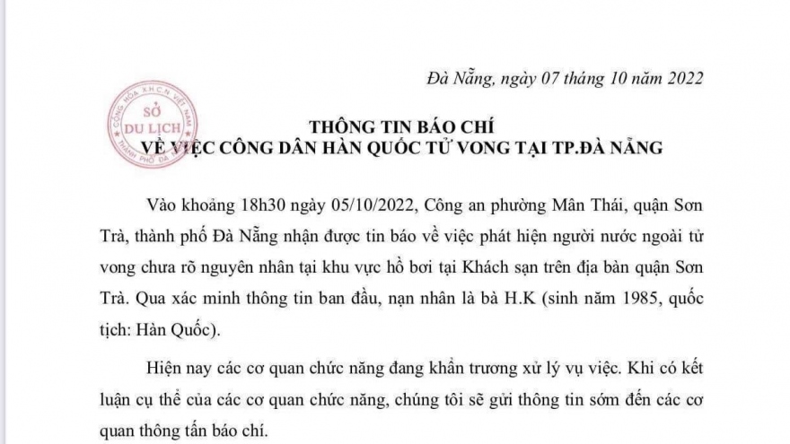 Nữ du khách nước ngoài tử vong trong hồ bơi khách sạn tại Đà Nẵng