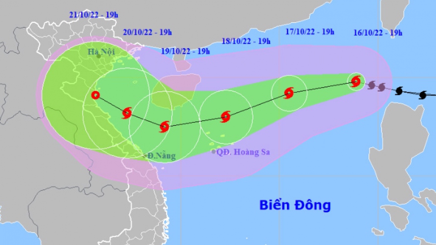 Bão số 6 cấp 11 cách Hoàng Sa khoảng 880km