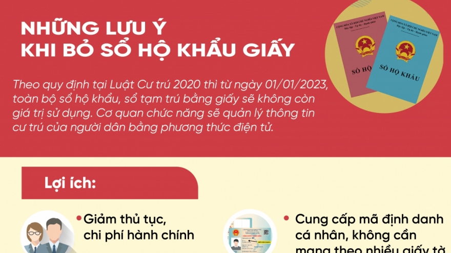 Những lưu ý cần thiết khi bỏ sổ hộ khẩu giấy