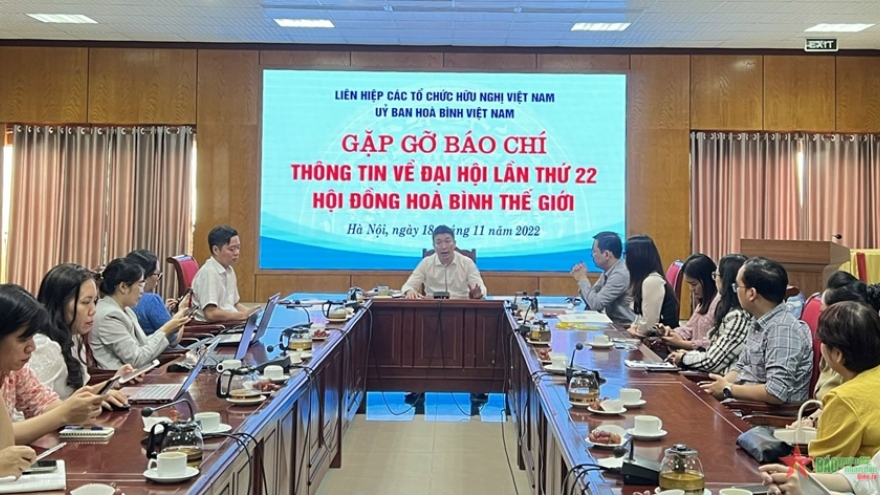 Hôm nay, Đại hội lần thứ 22 Hội đồng Hòa bình thế giới khai mạc tại Việt Nam