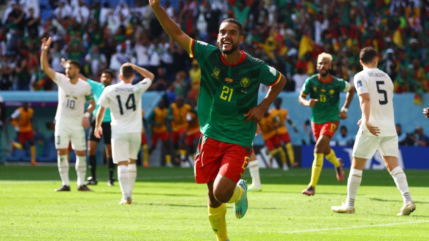 Trực tiếp Serbia 0-1 Cameroon: Đội bóng châu Phi vượt lên