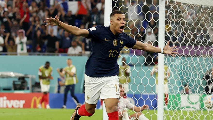 Mbappe vươn lên dẫn đầu BXH Vua phá lưới World Cup 2022