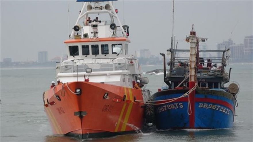 Fishing vessel in distress with 13 onboard brought ashore safely