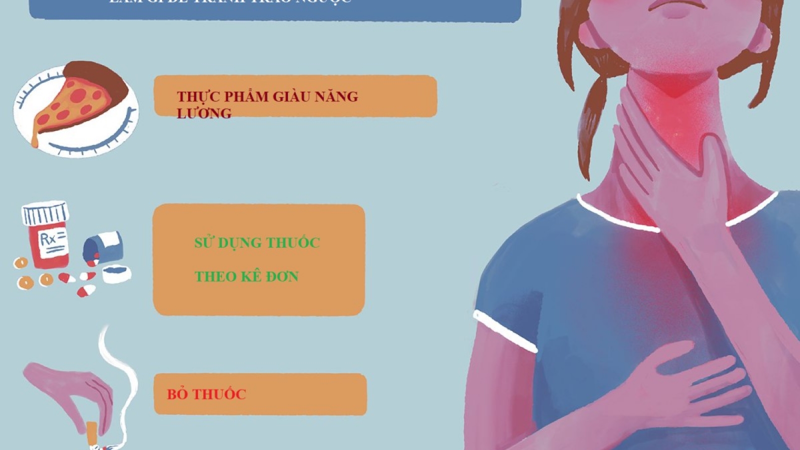 Làm gì để bảo vệ họng khi bị trào ngược dạ dày- thực quản?