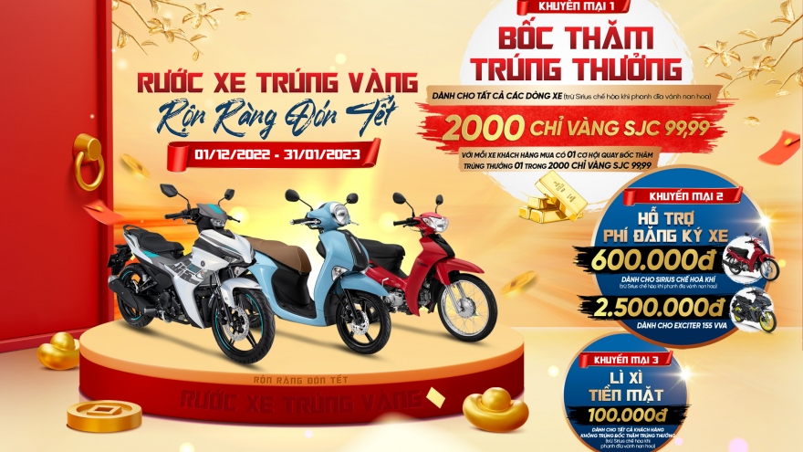 Mua xe Yamaha chào xuân Quý Mão đón lộc vàng may mắn