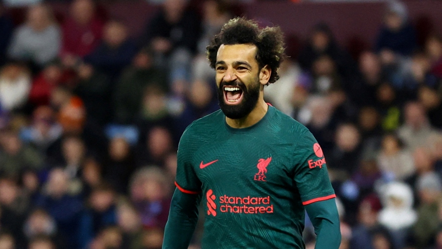 Salah tỏa sáng, Liverpool thắng dễ Aston Villa